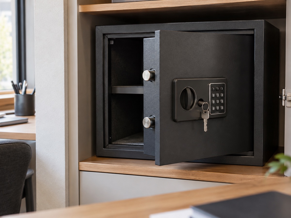 Coffre-fort installé dans un meuble à Saint-Germain-en-Laye